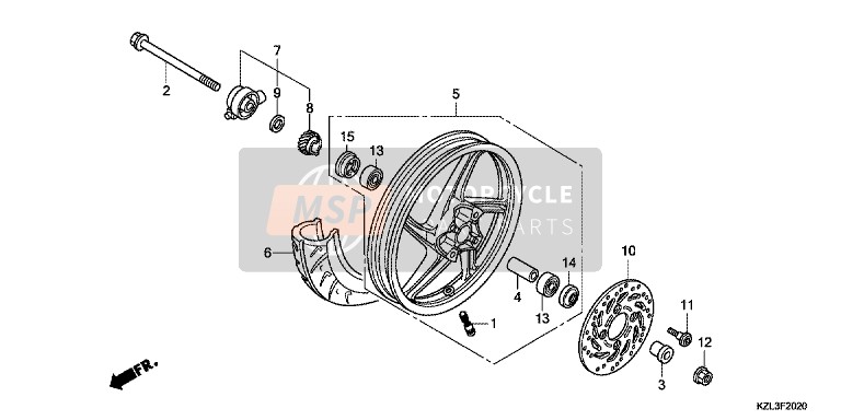 44620KVB910, Collar, Fr. Distance, Honda, 0